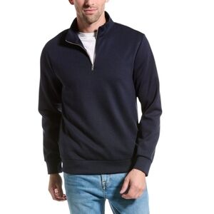 Elie Tahari Men’s Quarter Zip Pullover Sweatshirt Navy Size M